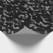 Trendy Black and Gray Camouflage Pattern Geschenkpapier (Ecke)