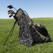 Trendy Black and Gray Camouflage Pattern Golfhandtuch (Gras)