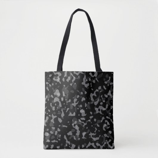 Trendy Black and Gray Camouflage Pattern Tasche (Vorderseite)