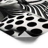 Trendy Black and White Art Illustration Poster (Ecke)