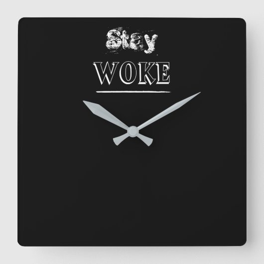 Trendy Black and White Bleibe Uhr (Vorderseite)