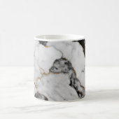 Trendy Black and White Gold Marmor Kaffeetasse (Mittel)