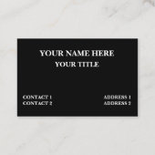 Trendy Black and White Plaid Tartan Classic Visitenkarte (Rückseite)