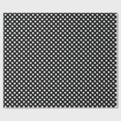 Trendy Black and White Polka-Punktmuster Geschenkpapier (Flach)