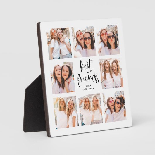 Trendy Black and White Script | Foto der besten Fr Fotoplatte (Vorderseite)