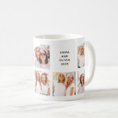 Trendy Black and White Script | Foto der besten Fr Kaffeetasse (VorderseiteRechts)