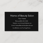 Trendy Black and White Stripe zertifiziert Beautic Visitenkarte (Rückseite)