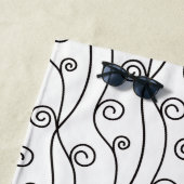 Trendy Black and White Swirls Strandtuch (Beispiel)
