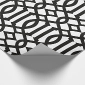 Trendy Black and White Trellis Pattern Geschenkpapier (Ecke)