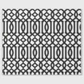Trendy Black and White Trellis Pattern Geschenkpapier (Flach)