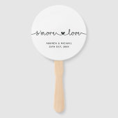 Trendy Black and White Typografy S'more Liebe Fächer (Vorderseite)