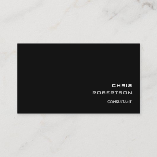 Trendy Black Attractive Business Card Visitenkarte (Vorderseite)