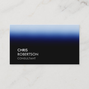 Trendy Black Blue Attractive Business Card Visitenkarte