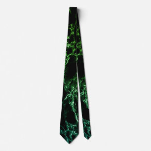 Trendy Black & Blue Green Neon Marmorstein - Cool Krawatte