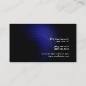 Trendy Black Blue Moderne Minimalistisch Futuristi Visitenkarte (Rückseite)