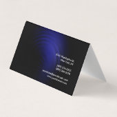 Trendy Black Blue Moderne Minimalistisch Futuristi Visitenkarten (Rückseite)