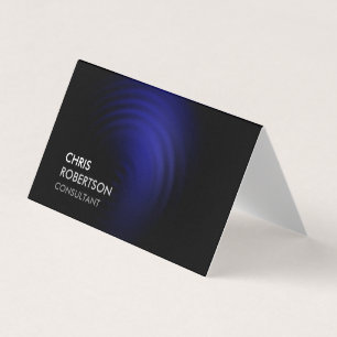 Trendy Black Blue Moderne Minimalistisch Futuristi Visitenkarten