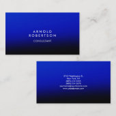 Trendy Black Blue Moderne stilvolle Visitenkarte (Vorne/Hinten)