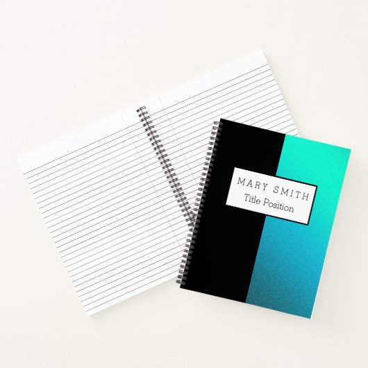 Trendy Black Blue Notizblock (Innenseite)