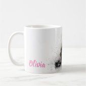 Trendy Black Cat Distressed Image Kaffeetasse (Links)