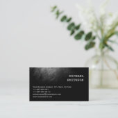Trendy Black Consultant Business Card Visitenkarte (Stehend Vorderseite)