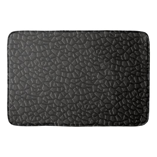 Trendy Black Dragon Scale Badematte (Vorderseite)
