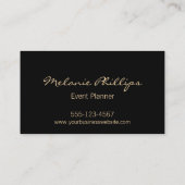 Trendy Black & Gold Chunky Glitzer Visitenkarte (Rückseite)