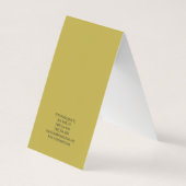 Trendy Black Gold Creative Unique Simple Plain Visitenkarten (Rückseite)