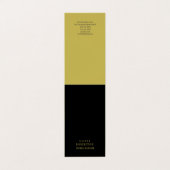 Trendy Black Gold Creative Unique Simple Plain Visitenkarten (Außenseite Aufgefaltet)