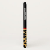 Trendy Black Gold Leopard Print Red Bow und Name Case-Mate iPhone Hülle (Hinten/Links)