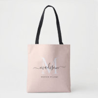 Trendy Black Gold Monogram Initial Script Name Tot