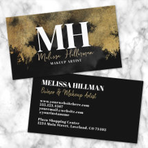 Trendy Black Gold Monogram