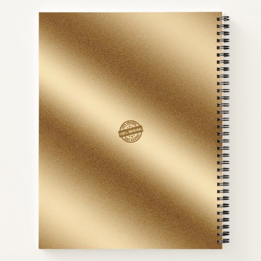 Trendy Black Gold Notizblock (Rückseite)