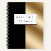 Trendy Black Gold Notizblock (Vorderseite)