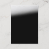 Trendy Black Gray Classic Script Business Card Visitenkarte (Rückseite)