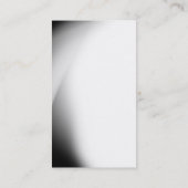 Trendy Black Gray White Monogram Business Card Visitenkarte (Rückseite)
