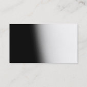 Trendy Black Gray White Monogram Business Card Visitenkarte (Rückseite)