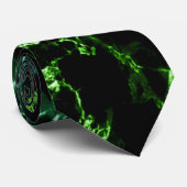 Trendy Black & Green Neon Marble Stone - Einzigart Krawatte (Gerollt)