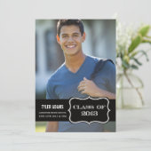 Trendy Black Label Class of 2013 Abschluss Card Ankündigung (Stehend Vorderseite)
