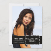 Trendy Black Label Class of 2013 Abschluss Card Ankündigung (Vorderseite)