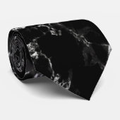 Trendy Black Marble Stone - Für ihn Krawatte (Gerollt)
