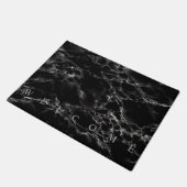 Trendy Black Marble Stone - Willkommen Fußmatte (Schrägansicht)