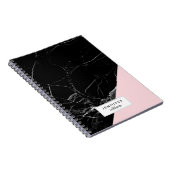 Trendy Black Marble Texture Notizblock (Rechte Seite)
