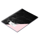 Trendy Black Marble Texture Notizblock (Linke Seite)