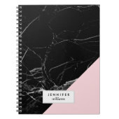 Trendy Black Marble Texture Notizblock (Vorderseite)