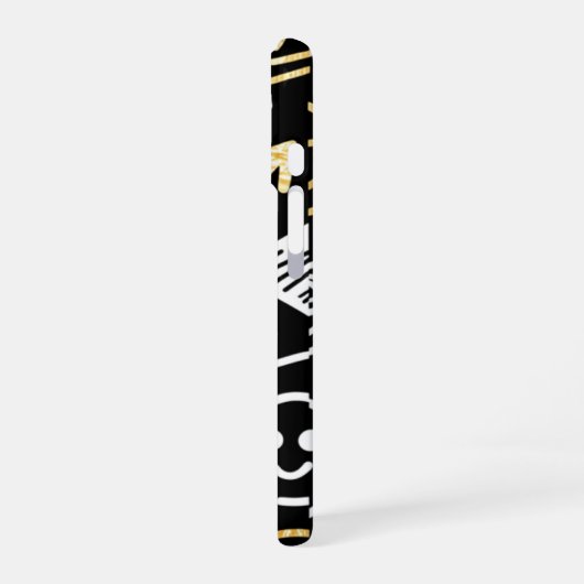 Trendy Black Matte Phone Case iPhone 16 Hülle (Linke Seite)