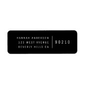 Trendy Black | Minimalistisch Moderne Rücksendeadr (Vorne)