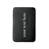 Trendy Black Mit Monogramm Stylish Badematte (Vorderseite Vertikal)