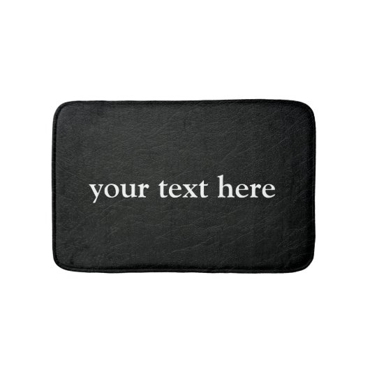 Trendy Black Mit Monogramm Stylish Badematte (Vorderseite)