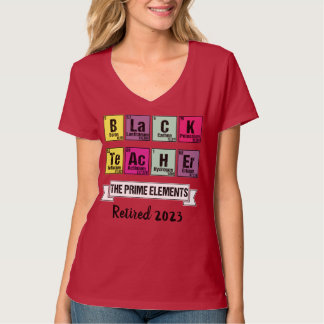 Trendy Black Month Remüde Chemistry Black Teacher T-Shirt